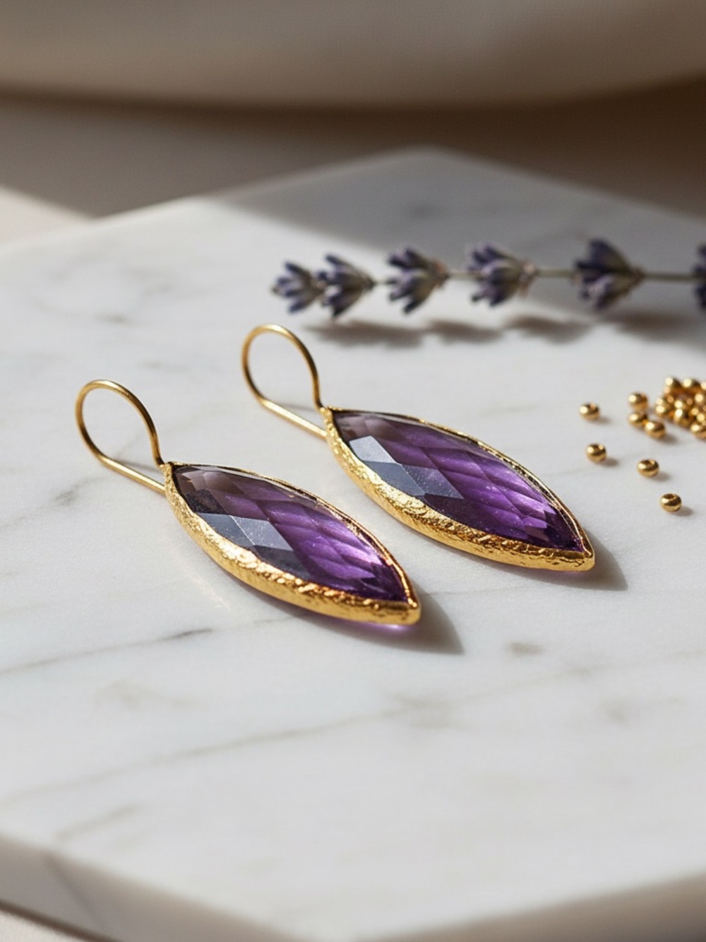 Amethyst Vermeil Earrings